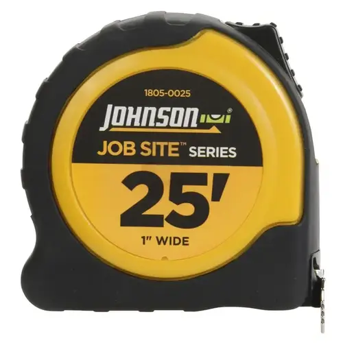 Tape Measure: 25 ft Long, 1" Width, Yellow Blade Nylon (Blade) Tape Measure: 25 ft Long, 1" Width, Yellow Blade Nylon (Blade)
