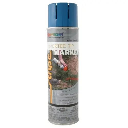 Stripe Water Based Marking Paint - Inverted Tip - Precaution Blue