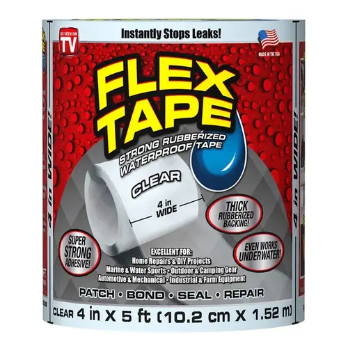 Repair Tape, 5 ft L, 4 in W, Clear Repair Tape, 5 ft L, 4 in W, Clear