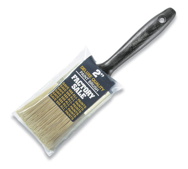 Wooster P3972-2 Paint Brush, 2 in W, 2-7/16 in L Bristle, Polyester Bristle Black/Gold