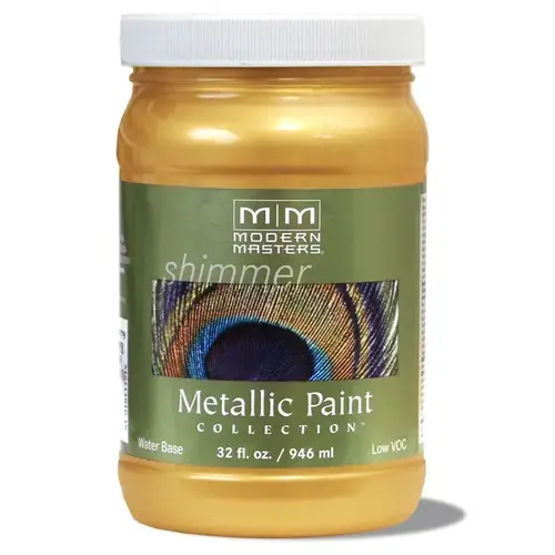 Metallic Paint Shimmer Satin Gold Rush Water-Based 6 oz Gold Rush Metallic Paint Shimmer Satin Gold Rush Water-Based 6 oz Gold Rush