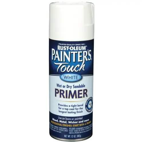 PAINTER'S Touch Spray Primer, Flat, White, 12 oz, Aerosol Can