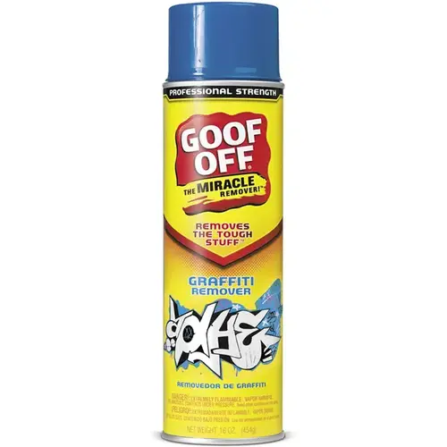Graffiti Remover, Opaque Viscous Liquid, 16 oz Aerosol Can Clear