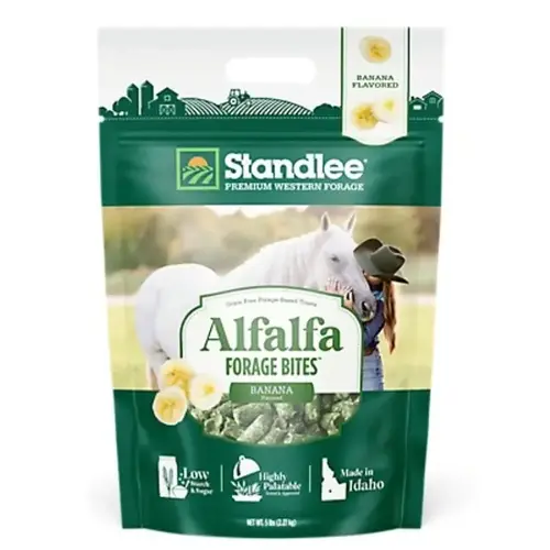 Premium Western Forage Alfalfa Forage Bites, Banana Flavored, 5 Lb.