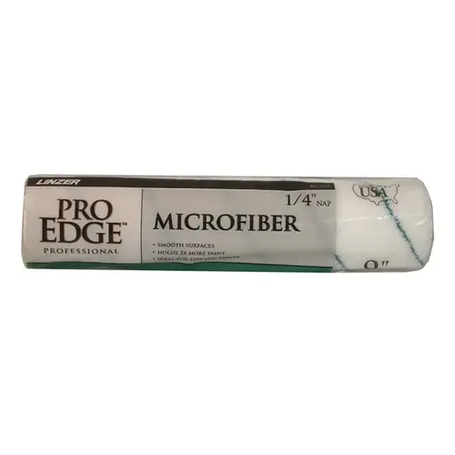 Paint Roller Cover, 1/4 in Thick Nap, 9 in L, Microfiber Cloth Cover Green/White Paint Roller Cover, 1/4 in Thick Nap, 9 in L, Microfiber Cloth Cover Green/White