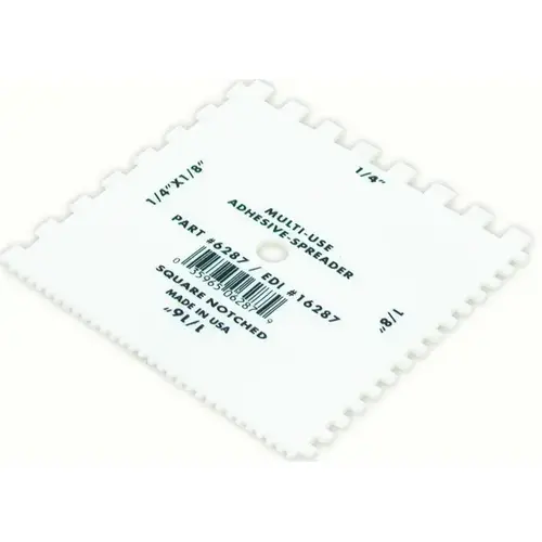 Spreader, Square-Notch, Plastic, 4 x 4-In. Spreader, Square-Notch, Plastic, 4 x 4-In.