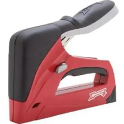 Professional Manual Staple Gun, T50 Staple, 6 to 14 mm W Crown, Aluminum Staple, Red Professional Manual Staple Gun, T50 Staple, 6 to 14 mm W Crown, Aluminum Staple, Red