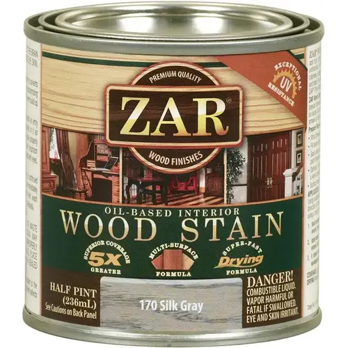 Interior Wood Stain, Silky Gray, 1/2 Pt.