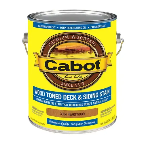 140.000.007 Deck and Siding Stain, Heartwood, Liquid, 1 gal - pack of 4