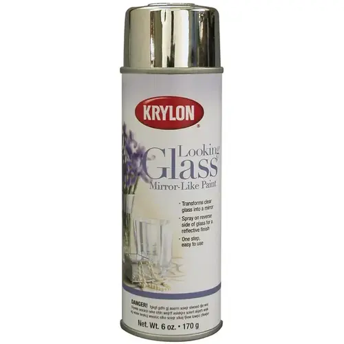 Looking Glass Spray Paint, Gloss, Silver, 6 oz, Aerosol Can