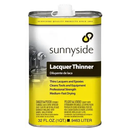 Lacquer Thinner, Liquid, Clear, 1 qt, Can Lacquer Thinner, Liquid, Clear, 1 qt, Can