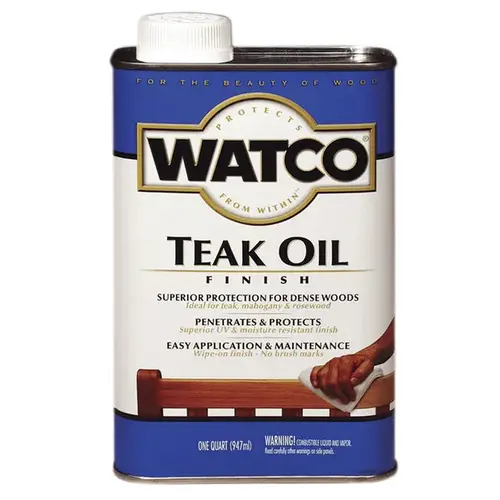 Watco Teak Oil Finish - Int/Ext - Quart Clear