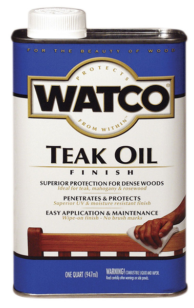 Watco A67141 Watco Teak Oil Finish - Int/Ext - Quart Clear