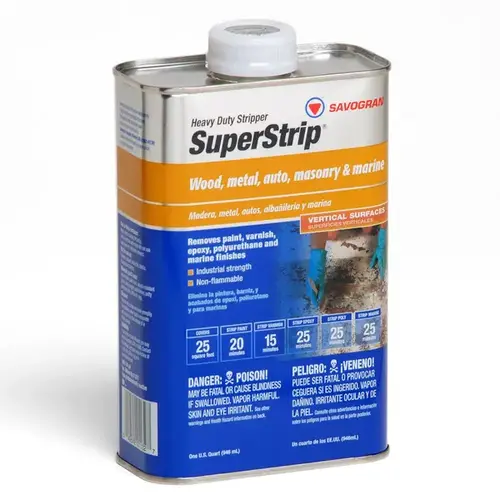 SuperStrip Paint/Varnish Remover, Liquid, Aromatic, Blue, 1 qt SuperStrip Paint/Varnish Remover, Liquid, Aromatic, Blue, 1 qt