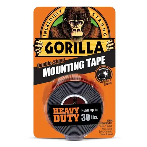 Mounting Tape, 60 in L, 1 in W, Black - pack of 6
