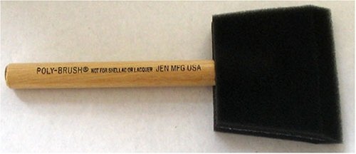 Jen 3IN POLY FOAM BRUSH Poly-Brush Paint Brush, 3 in W Brush, Wood Handle