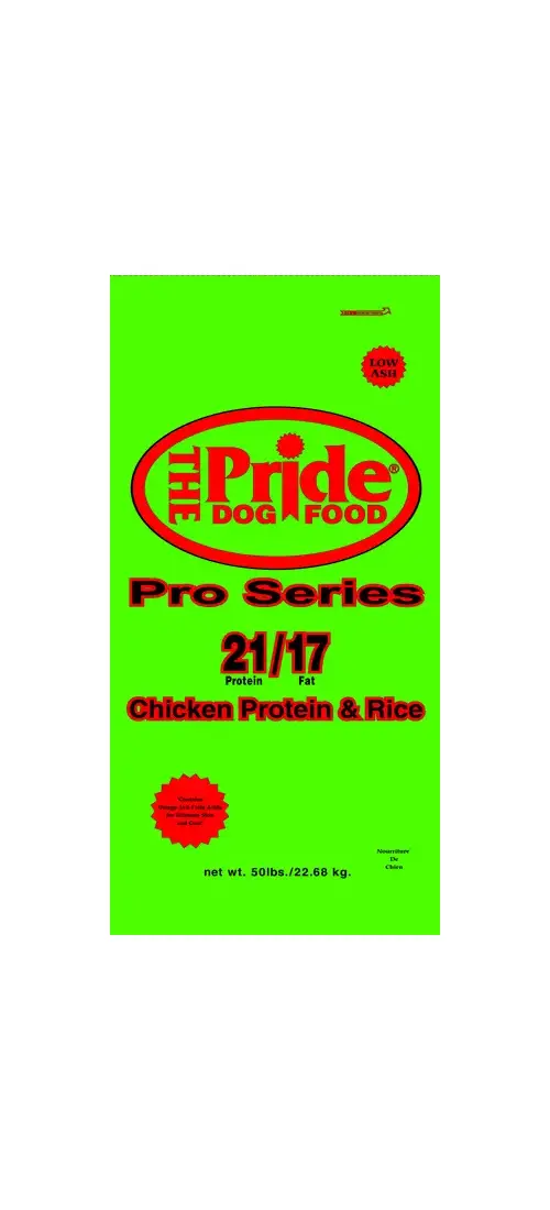 The Pride Pet Food PR2117 The Pride Dog Food - Pro Series 21/17
