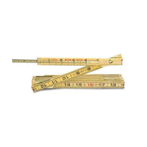 Lufkin 6' x 5/8" Wood Rule Red End with 6" Slide Rule Extension Natural Lufkin 6' x 5/8" Wood Rule Red End with 6" Slide Rule Extension Natural