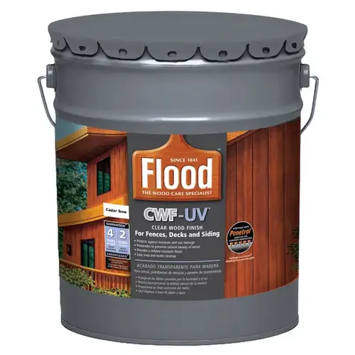 Wood Finish, Cedar, Liquid, 5 gal Wood Finish, Cedar, Liquid, 5 gal