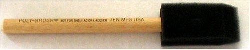 Jen 1 Poly-Brush Paint Brush, 1 in W Brush, Wood Handle
