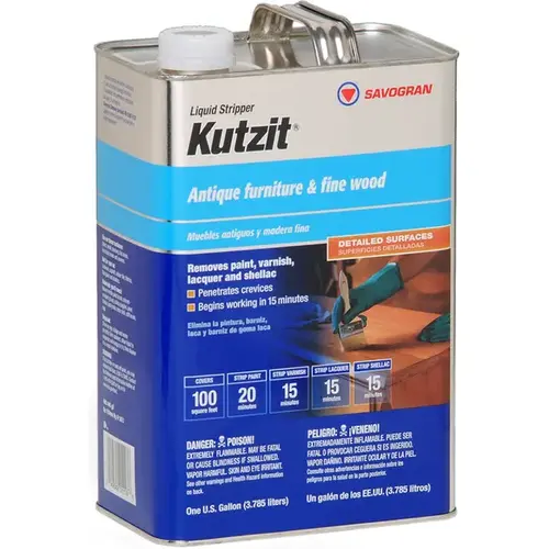 Kutzit Paint/Varnish Remover, Liquid, Aromatic, Blue, 1 gal Kutzit Paint/Varnish Remover, Liquid, Aromatic, Blue, 1 gal