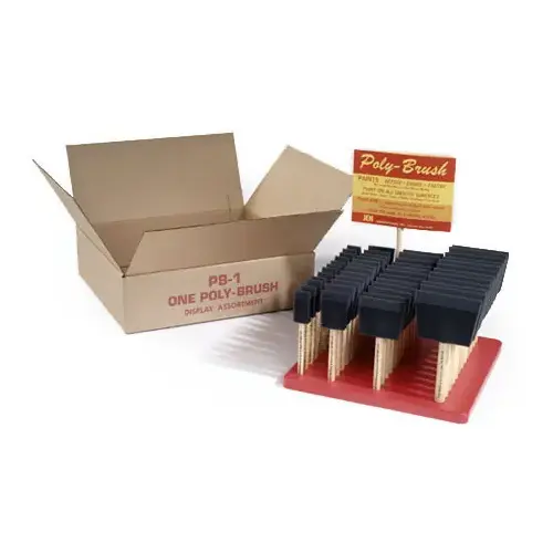 Poly-Brush Foam Brush Display Set, Assortment, 48-Brush