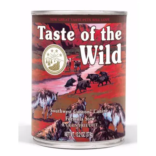 TASTE OF THE WILD SOUTHWEST CANYON STEW DOG FORMULA - 13.2 OZ CAN - pack of 12 TASTE OF THE WILD SOUTHWEST CANYON STEW DOG FORMULA - 13.2 OZ CAN - pack of 12