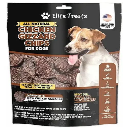 Chicken Gizzard Chip Treats for Dogs - 6 oz. Bag Chicken Gizzard Chip Treats for Dogs - 6 oz. Bag