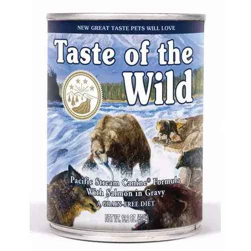 TASTE OF THE WILD PACIFIC STREAM SALMON IN GRAVY DOG FORMULA - 13.2 OZ CAN - pack of 12