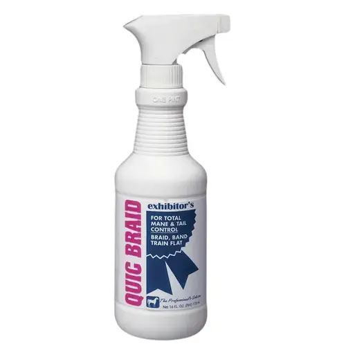 EXHIBITOR LABS QUIC BRAID MANE & TAIL CONTROL FOR HORSES - 16 OZ EXHIBITOR LABS QUIC BRAID MANE & TAIL CONTROL FOR HORSES - 16 OZ