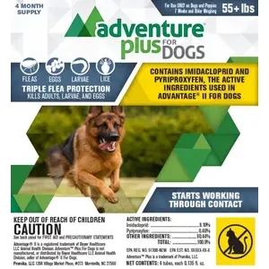Promika, LLC 011-511130 Adventure Plus Flea Control For Dogs (55+ lbs)