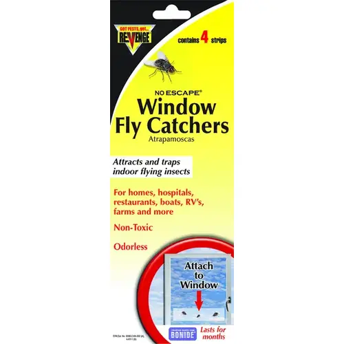 Fly Catcher, Solid, 4 Pack Clear/Light Yellow - pack of 96 Fly Catcher, Solid, 4 Pack Clear/Light Yellow - pack of 96