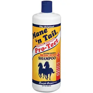 STRAIGHT ARROW PRODUCTS INC 544606 Mane 'n Tail Pro-Tect Antimicrobial Medicated Shampoo for Horses 32-oz