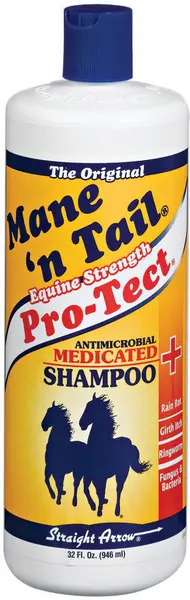 STRAIGHT ARROW PRODUCTS INC Mane n Tail Pro-Tect Antimicrobial Medicated Shampoo for Horses 32-oz 544606