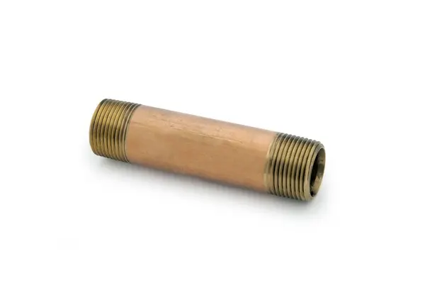 JMF COMPANY Nipple 1/4 MPT T X 1/4 D MPT Brass 3 L - pack of 5 46996-XCP5