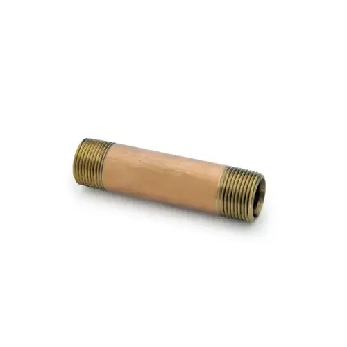 Nipple 1/2" MPT X 1/2" D MPT Brass 1-1/2" L