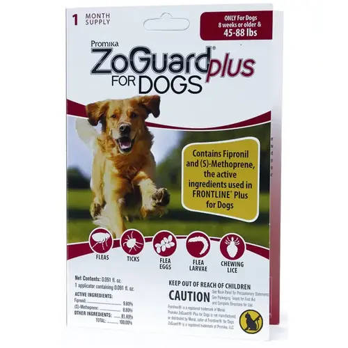 ZoGuard Plus Spot-On for Dogs (45 to 88-lbs) 1-month supply