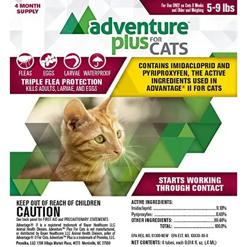 Adventure Plus Flea Control for Cats (5-9 lbs)