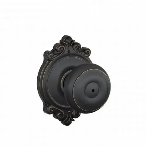 F40 Georgian Knob Privacy Lock with Brookshire Trim Aged Bronze F40 Georgian Knob Privacy Lock with Brookshire Trim Aged Bronze