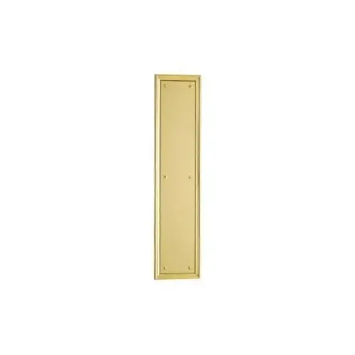 Push Plate 3-1/2" x 15" Nashville Lifetime Brass Finish Push Plate 3-1/2" x 15" Nashville Lifetime Brass Finish