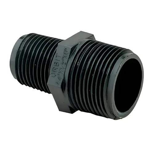 Underground Sprinkler Riser Extension Adapter, 1/2 x 3/4 In. Male Underground Sprinkler Riser Extension Adapter, 1/2 x 3/4 In. Male