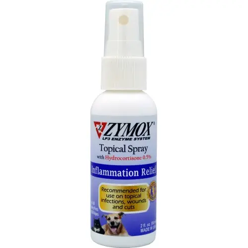 Zymox Pet Topical Spray 0.5% Hydrocortisone 2-oz