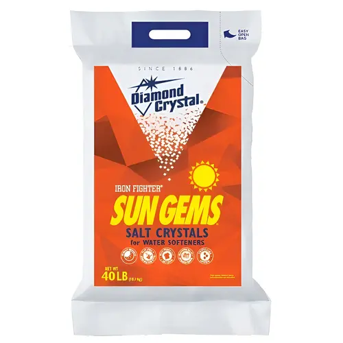 Water Softener Salt Sun Gems Crystal 40 lb