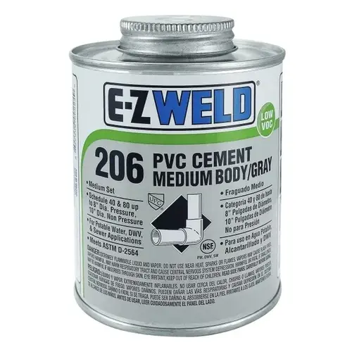 EZ Weld Super Duty Gray Solvent Cement - 1/4 Pint EZ Weld Super Duty Gray Solvent Cement - 1/4 Pint