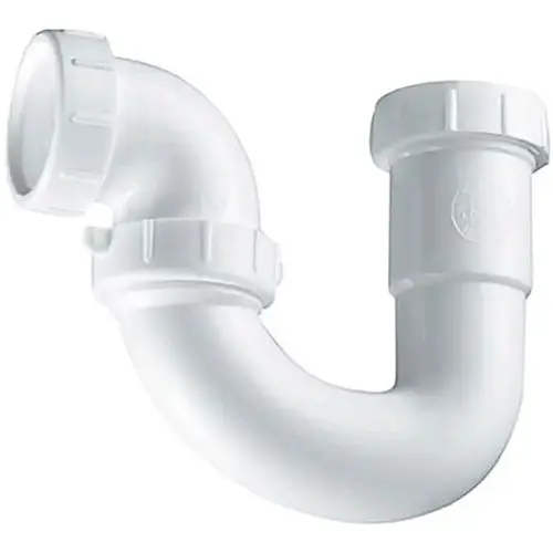 Plastic Slip Joint Sink Trap, White Plastic Slip Joint Sink Trap, White