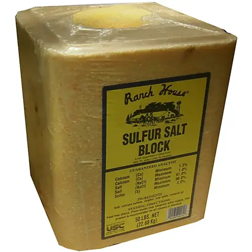 Salt Block Sulfur 50 Lb Yellow Block