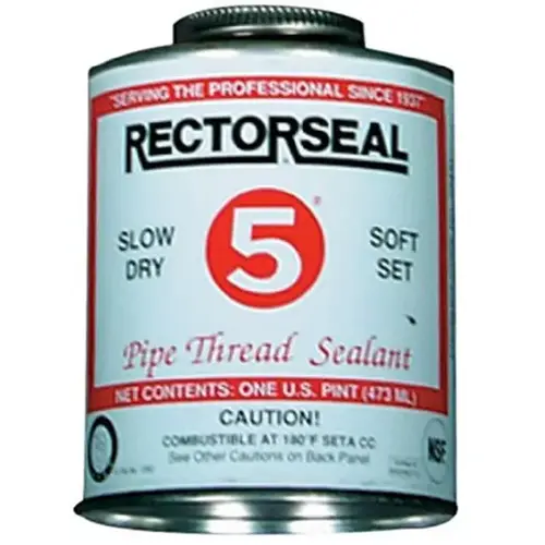 No. 5 Pipe Thread Sealant, 1 pt Can, Yellow No. 5 Pipe Thread Sealant, 1 pt Can, Yellow