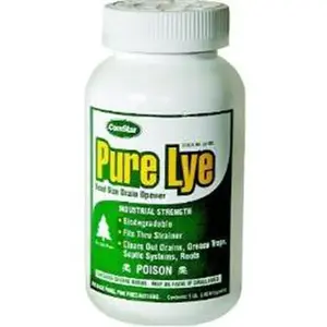 ComStar 30-500 Pure Lye Drain Opener, Beads, Flakes, Clear/White, Sharp, 1 lb Bottle