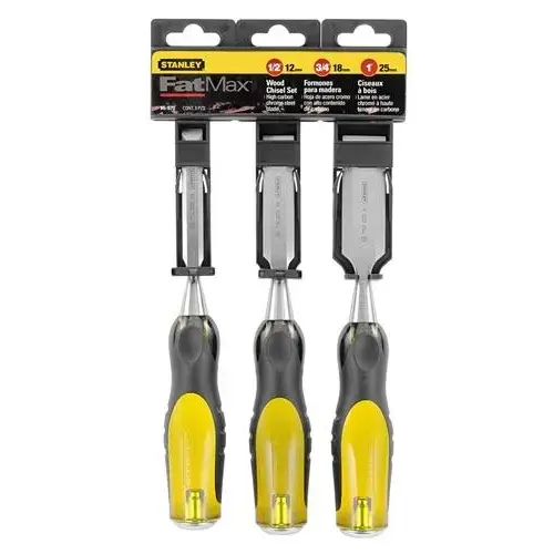 Thru-Tang Series Chisel Set, 3-Piece, Yellow Thru-Tang Series Chisel Set, 3-Piece, Yellow
