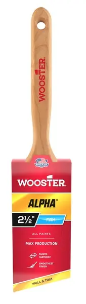 Wooster Paint Brush 2-1/2 in W 2-15/16 in L Bristle Synthetic Fabric Bristle Sash Handle 4231-2 1/2 Wooster Paint Brush 2-1/2 in W 2-15/16 in L Bristle Synthetic Fabric Bristle Sash Handle 4231-2 1/2